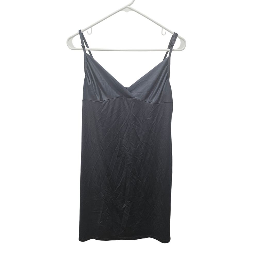 Victoria's Secret Blue Satin Chemise Sleep Dress Nightgown M Adjustable